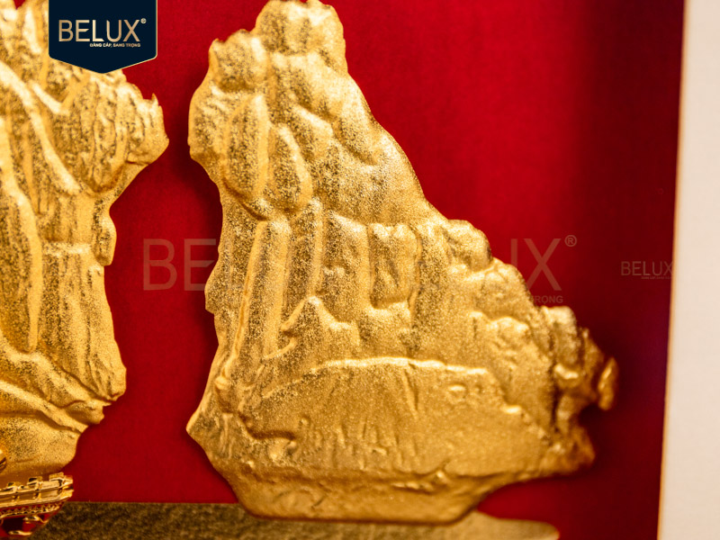 Tranh Vịnh Hạ Long Dát Vàng 24k 25x25cm